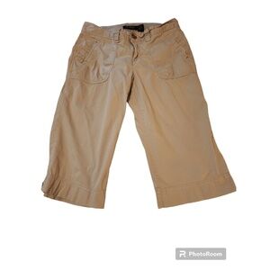 Eddie Bauer Capri Cropped Pants Khaki Casual Everyday Trousers‎